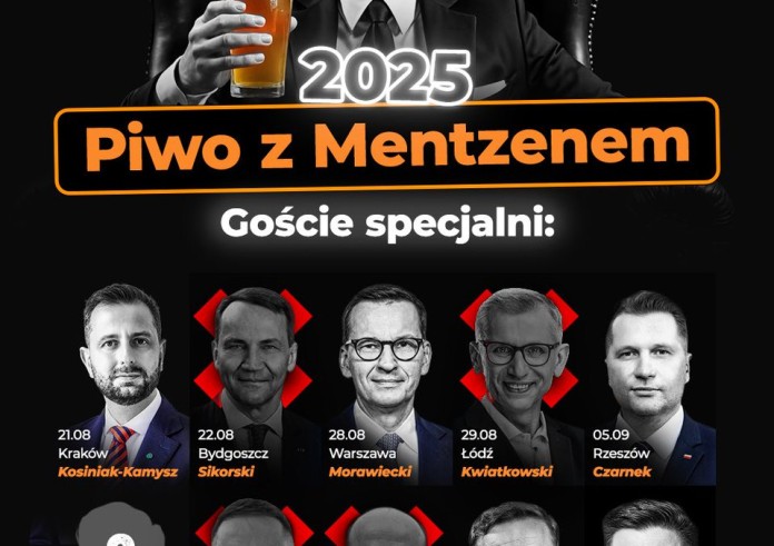 Mentzen nie napije się piwa z Budką w Parku Mickiewicza