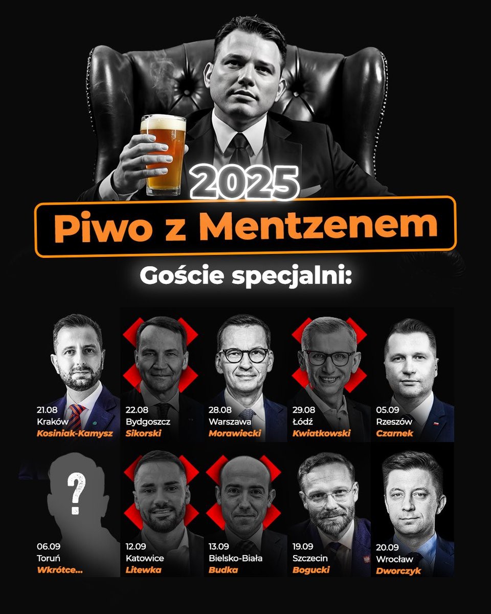 Mentzen nie napije się piwa z Budką w Parku Mickiewicza
