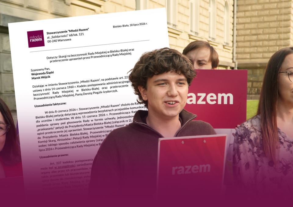 Stowarzyszenie Młodzi Razem skarżą się na władze Bielska-Białej do Wojewody