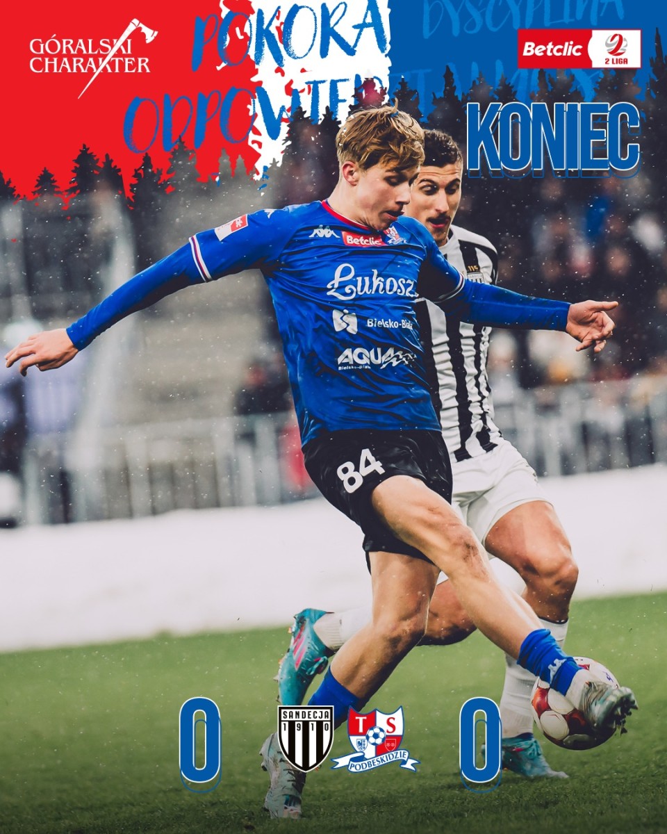 Podbeskidzie wraca z Nowego Sącza z jednym punktem